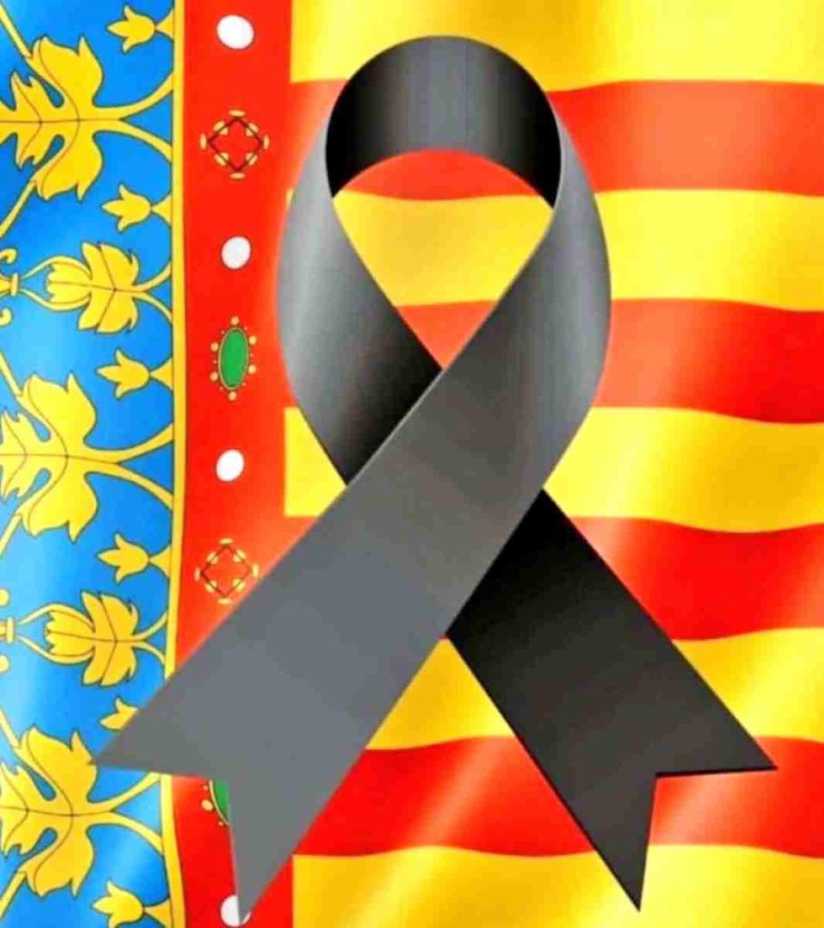 Bandiera Valencia in lutto