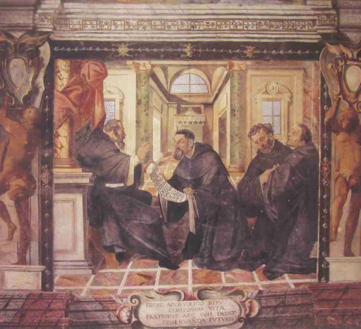 Agostino consegna la sua Regola ai monaci