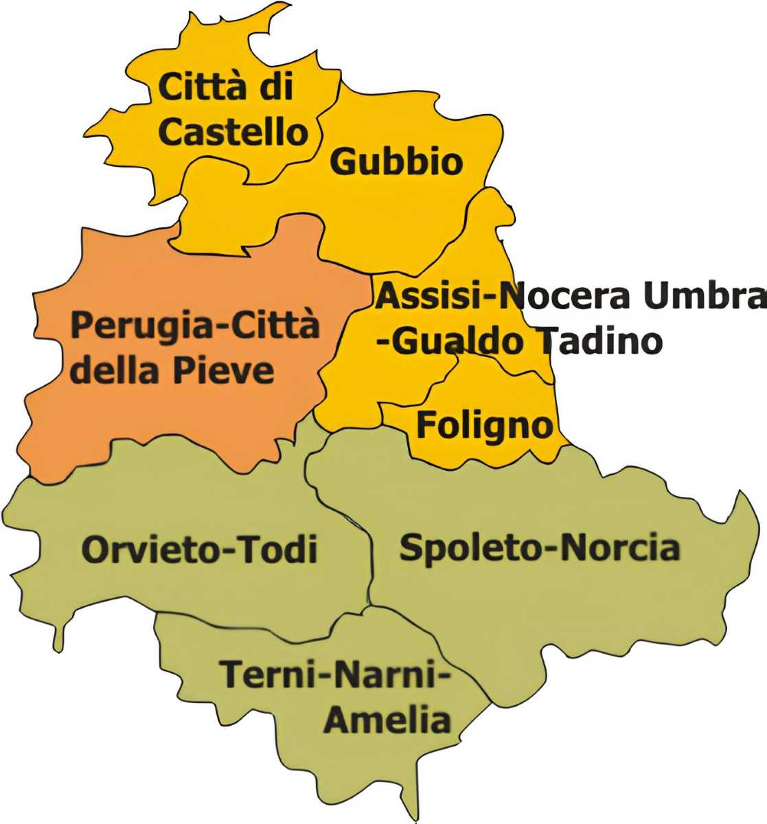 Cartina Umbria