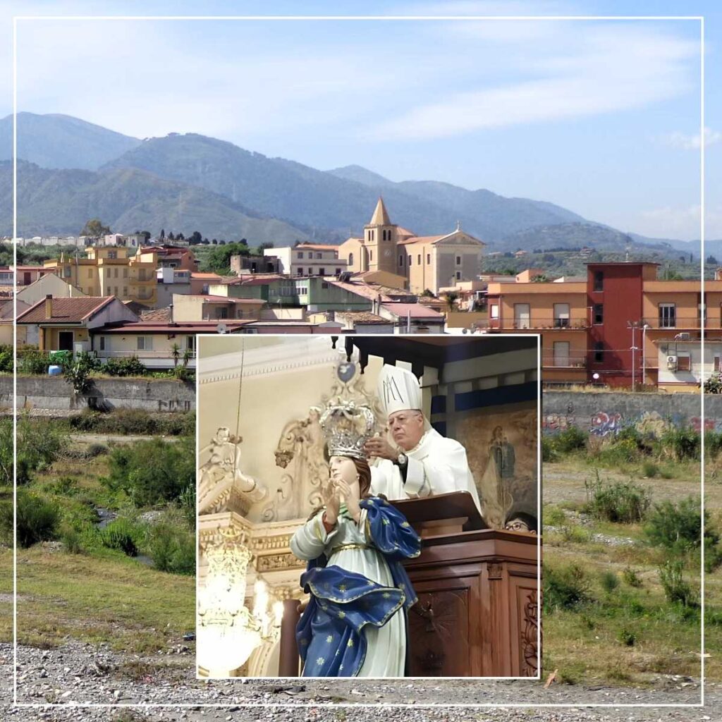 Panoramica Merì con inserto dell'Incoronazione