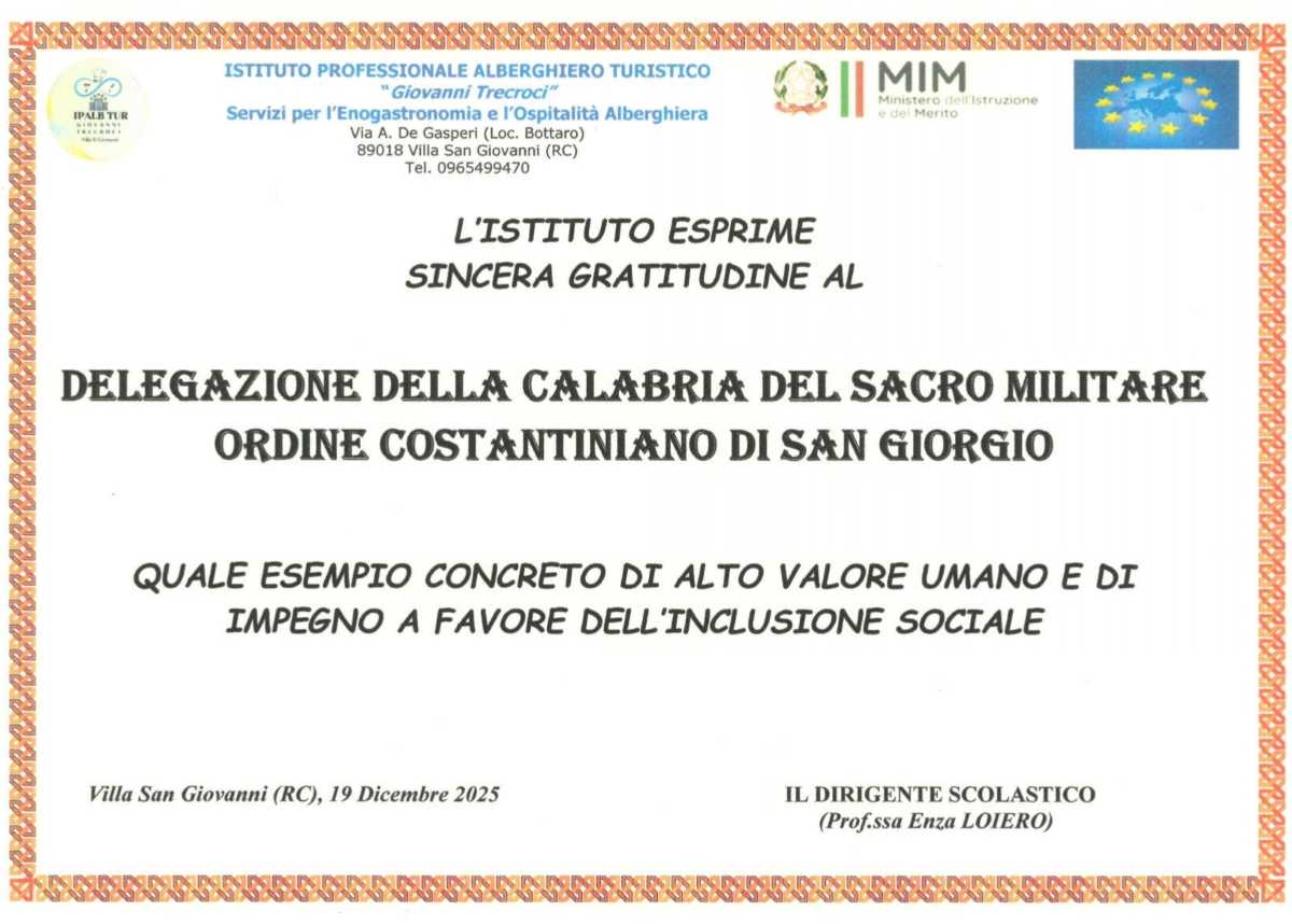 Ringraziamento alla Delegazione