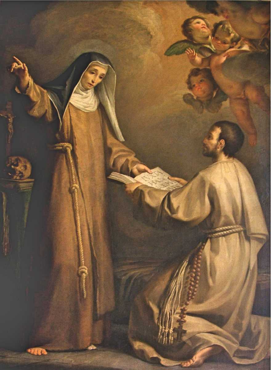 Santa Giacinta consegna la regola a Francesco Pacini