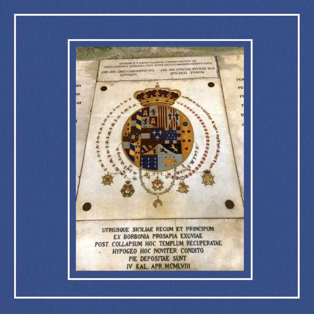 Lastra tombale nella Real Cappella dei Borbone