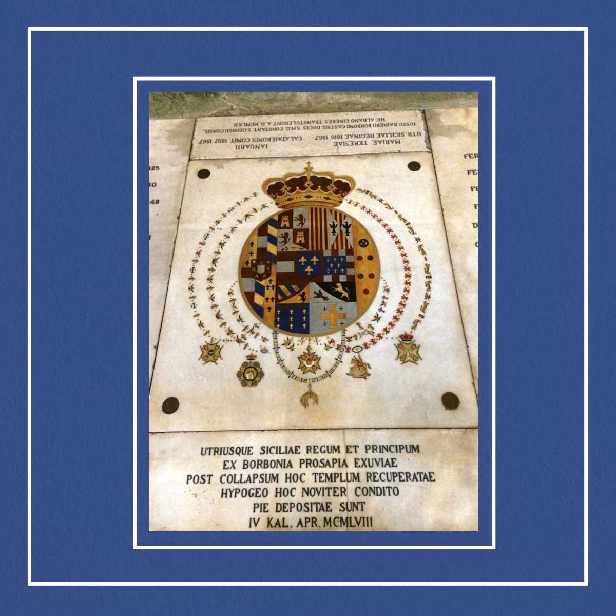 Lastra tombale nella Real Cappella dei Borbone