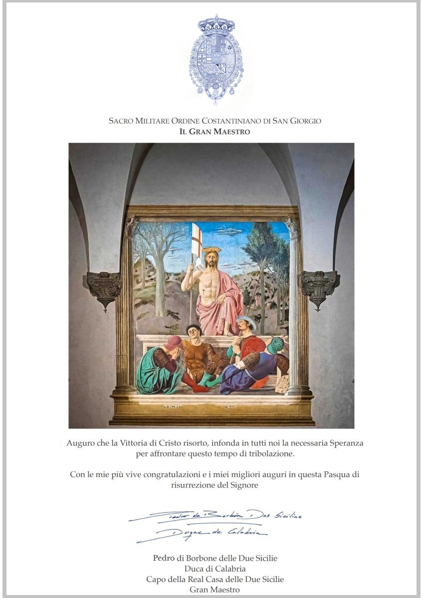 Auguri di Pasqua 2026 del Gran Maestro