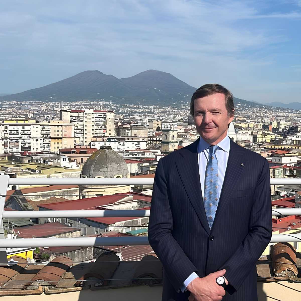 Il Gran Maestro sulla terrazza del duomo
