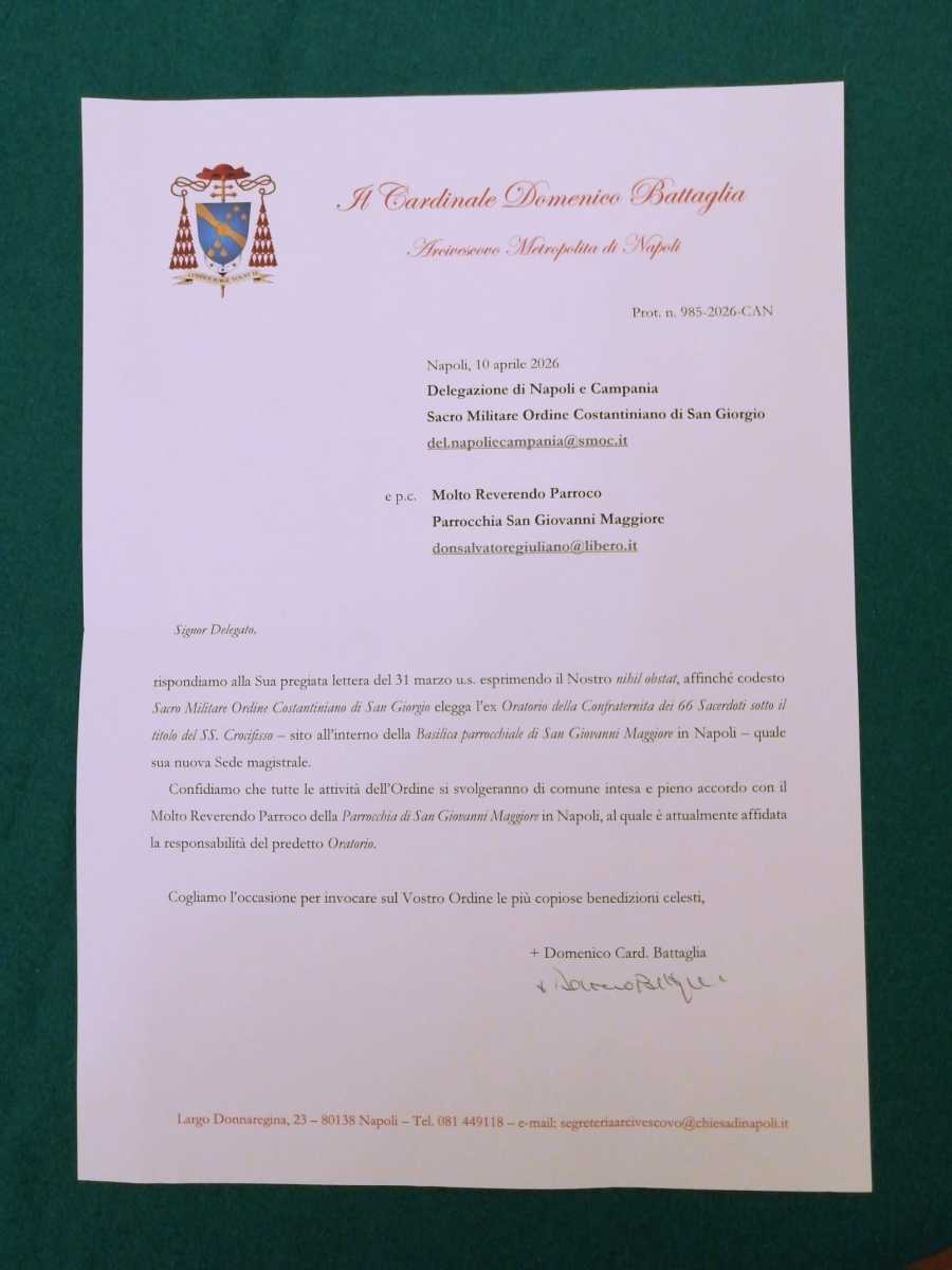 La lettera del Cardinale
