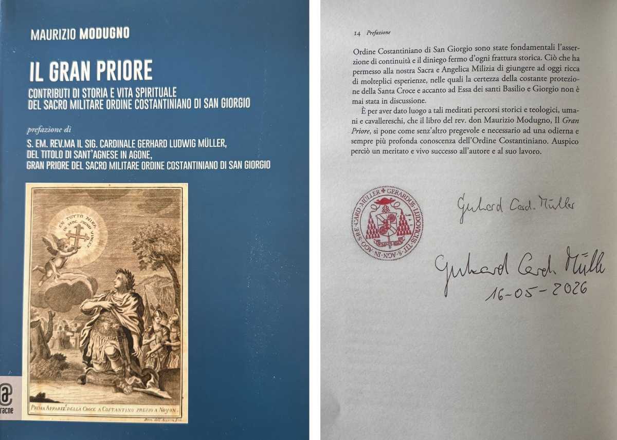 Copertina e firma del Cardinale