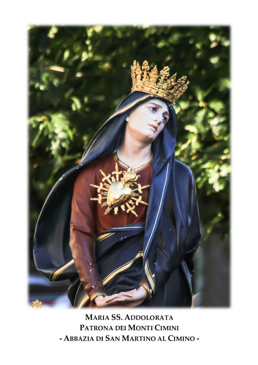 Fronte; immagine della Madonna del Cimino