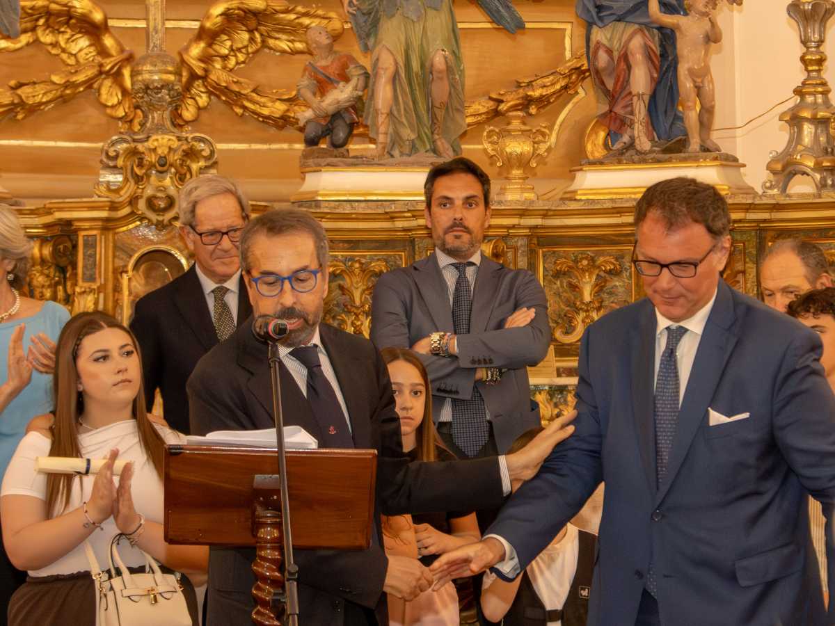 Governatore Decano uscente e il Presidente Borghese