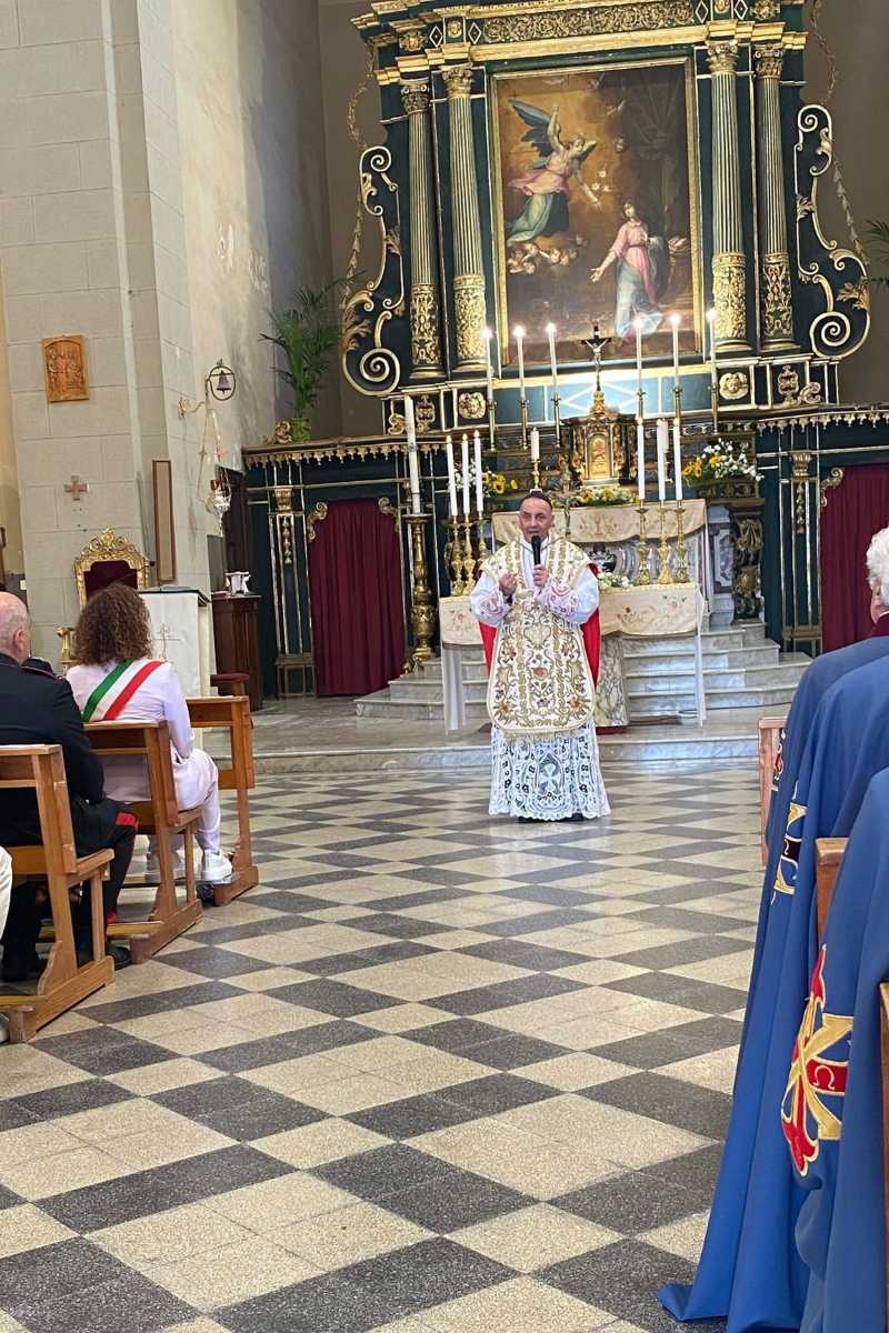 Saluto Parroco al termine della Messa