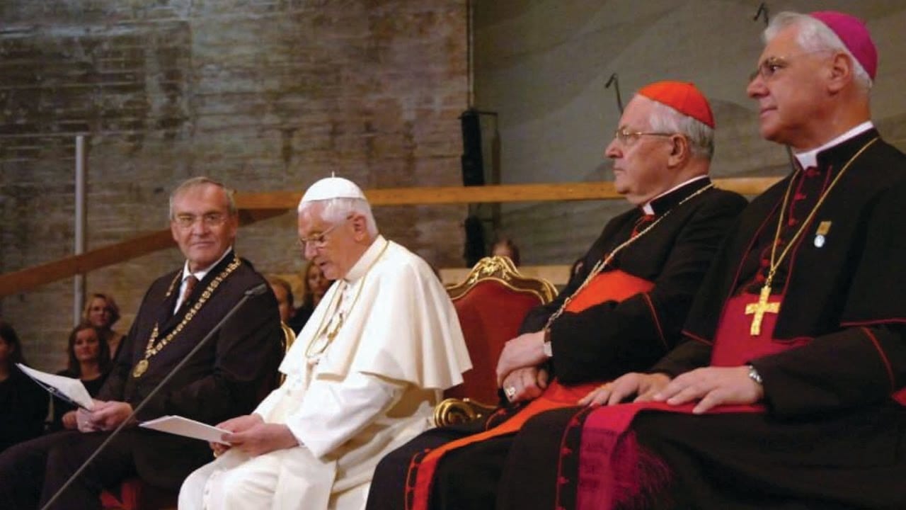 Papa Benedetto XVI durante la Lectio magistralis